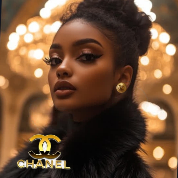 Chanel ✨️Gold Logo Coco Mark Earrings Clipper - Picture 5 of 10